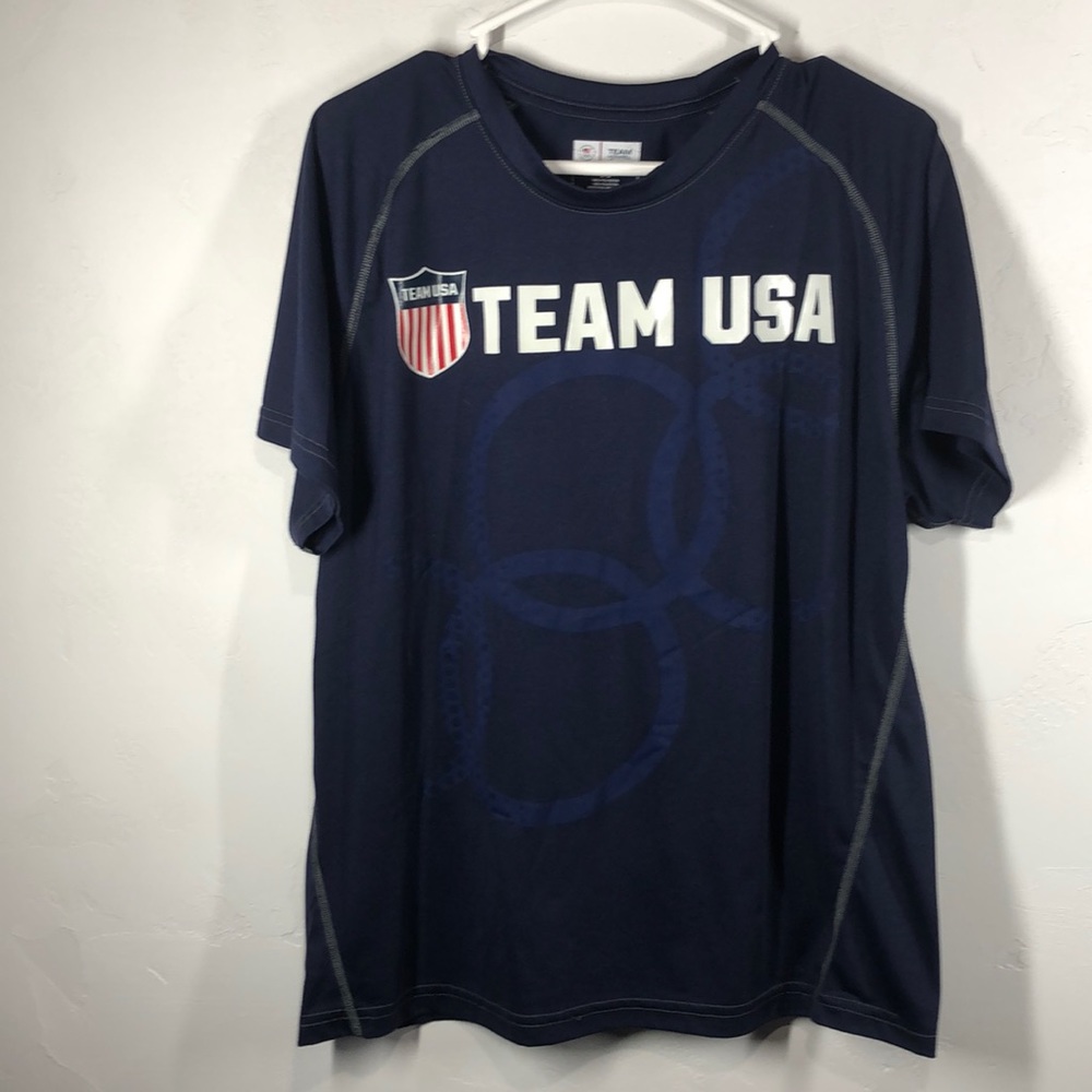 Team Apparel Team Usa Blue Tee Size Large